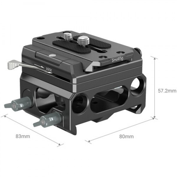 SmallRig Lightweight Baseplate  with Dual 15mm Rod Clamp  (magnesium alloy version) 3067