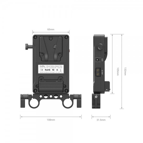 SmallRig V Mount Battery  Adapter Plate (Basic Ver...