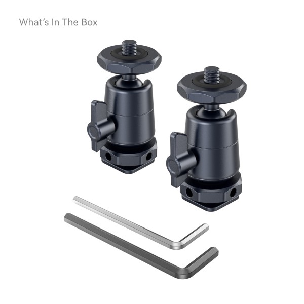 SmallRig Mini Ball-Head Mounting Support Kit with Removable Cold Shoe (2pcs) 2948B