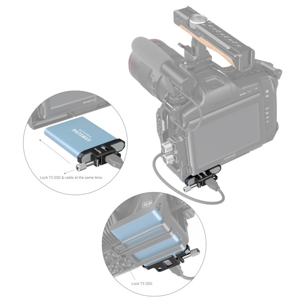 SmallRig SSD Clamp for Samsung Portable SSD T5 3300 SmallRig SSD Clamp for Samsung Portable SSD T5 3300