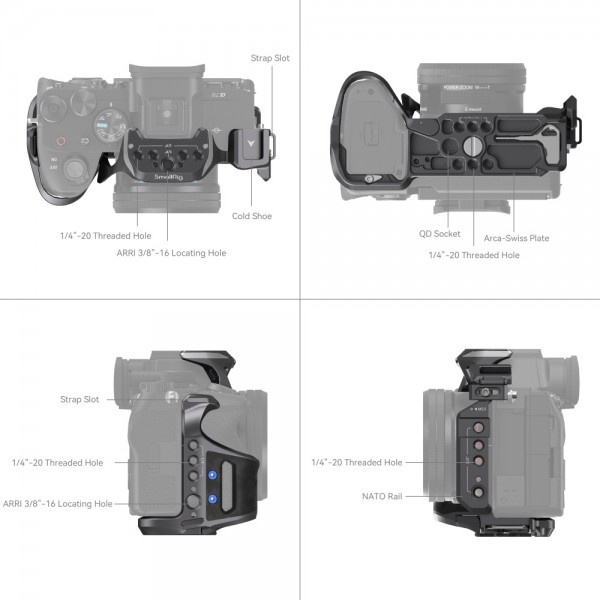 "Rhinoceros" Advanced Cage Kit for Sony Alpha 7R V / Alpha 7 IV / Alpha 7S III 3710