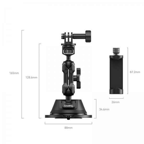 Portable Suction Cup Mount Support Kit for Action ...