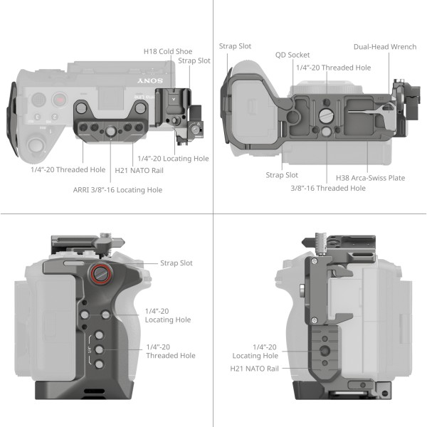 HawkLock Quick Release Advanced Cage Kit for Sony FX3 / FX30 4771