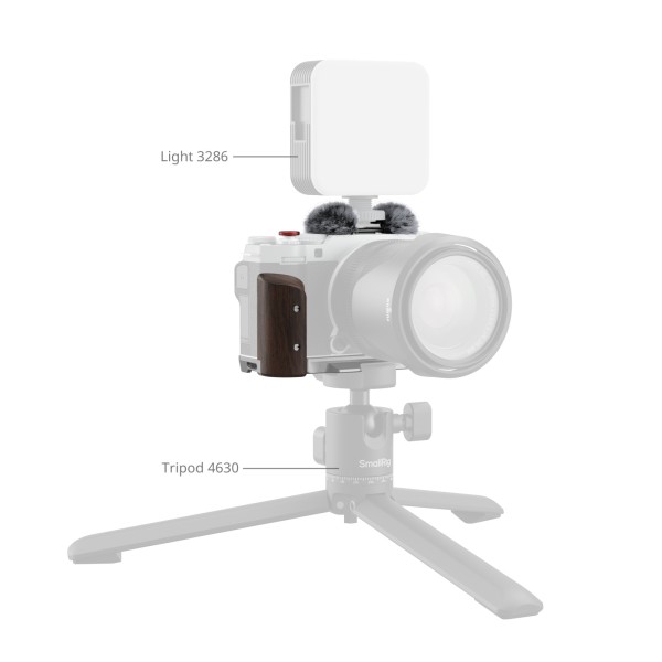 SmallRig L-Shape Mount Plate with Wooden Handle for FUJIFILM X-M5 5261