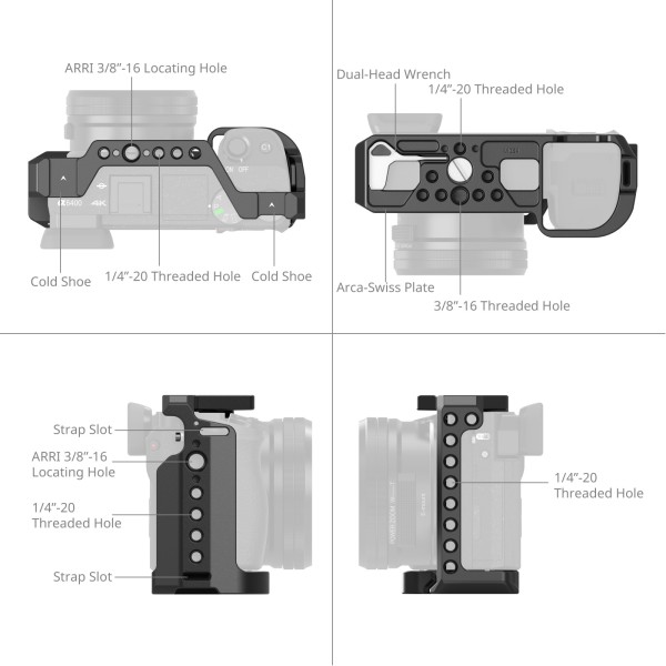 SmallRig Cage for Sony A6100 / A6300 / A6400 / A6500 CCS2310C