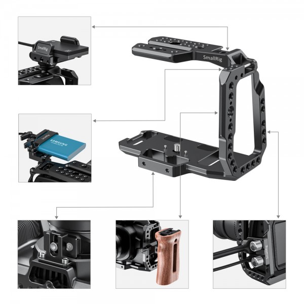 Half Camera Cage for Blackmagic Design Pocket Cinema Camera 4K & 6K CVB2254B