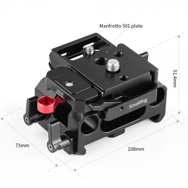 Baseplate for Blackmagic Design Pocket Cinema Camera 4K & 6K DBM2266B