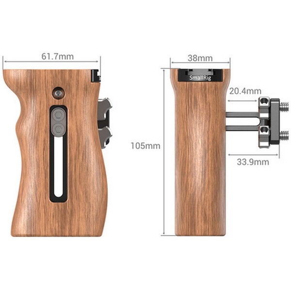 SmallRig Wooden Universal Side Handle HSN2093C