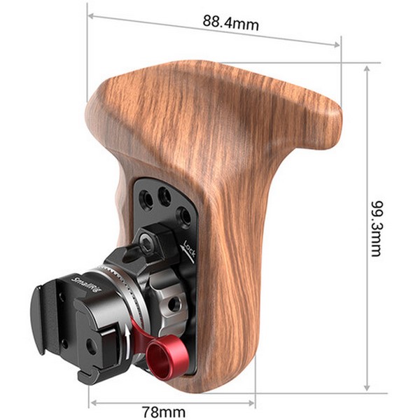 SmallRig Right Side Wooden Grip with NATO Mount 2117C